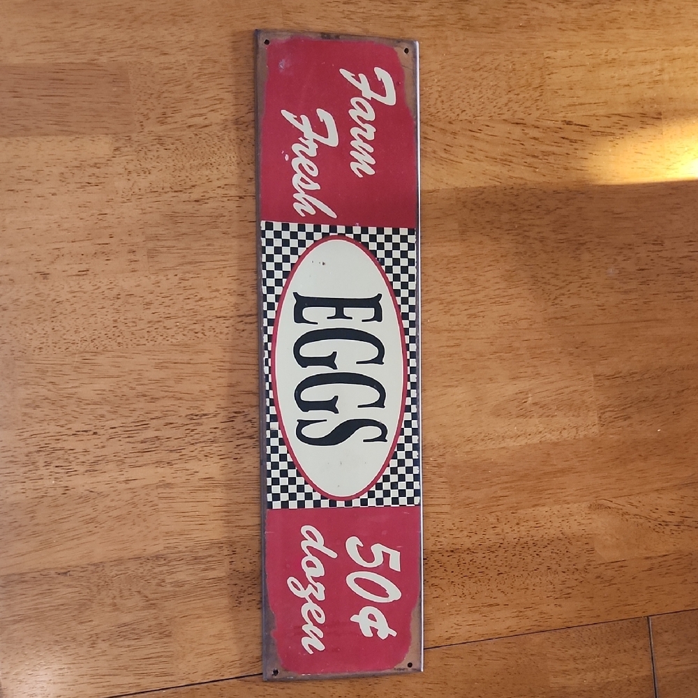Farm Fresh Eggs Metal Sign